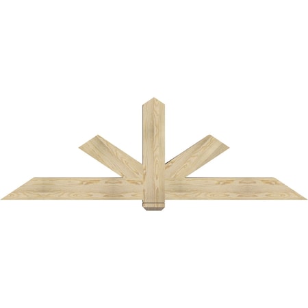 Ekena Millwork Kennewick Rough Sawn Timber Gable Bracket, Douglas Fir, 84"W x 28"H x 6"D x 6"F, 8/12 Pitch GBW084X28X0606KEN00RDF